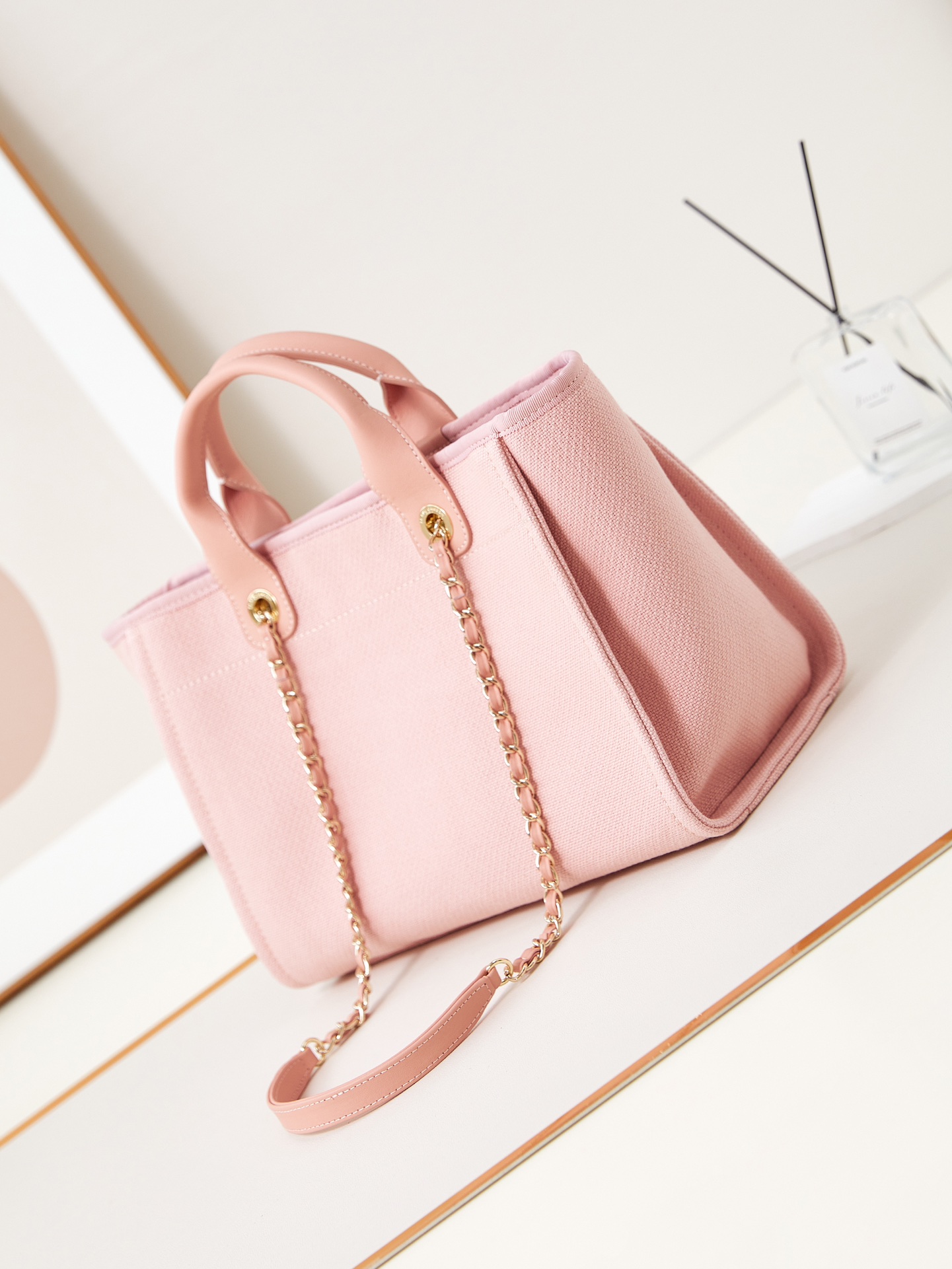 シャネル「Chanel」22SS シーズン ピンク ビーチトートバッグ