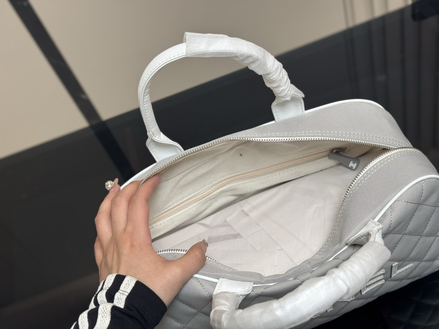 シャネル「Chanel」‌ デニム ボウリングバッグ