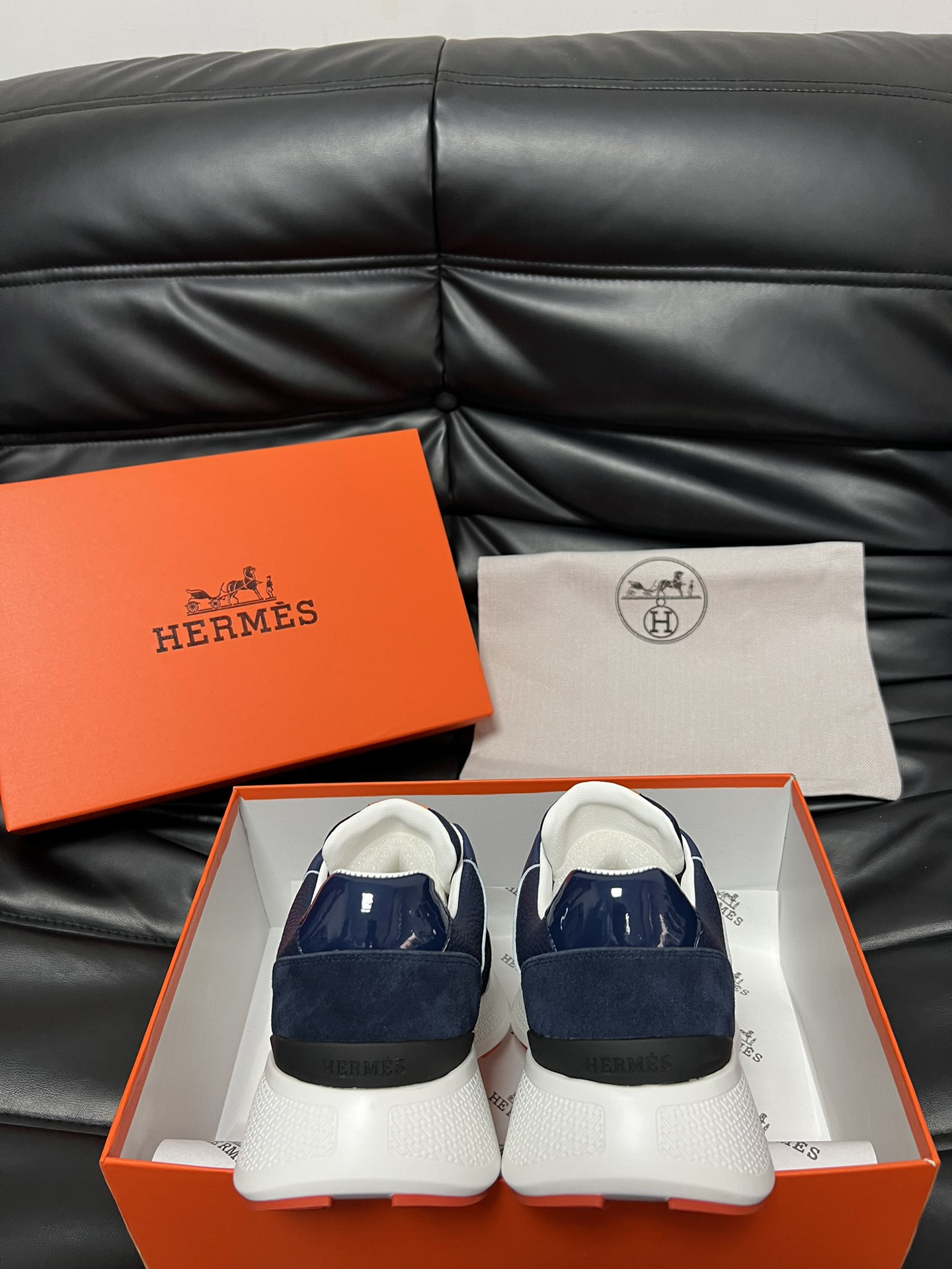 エルメス［Hermès］ デュアルレザー カジュアルシューズ