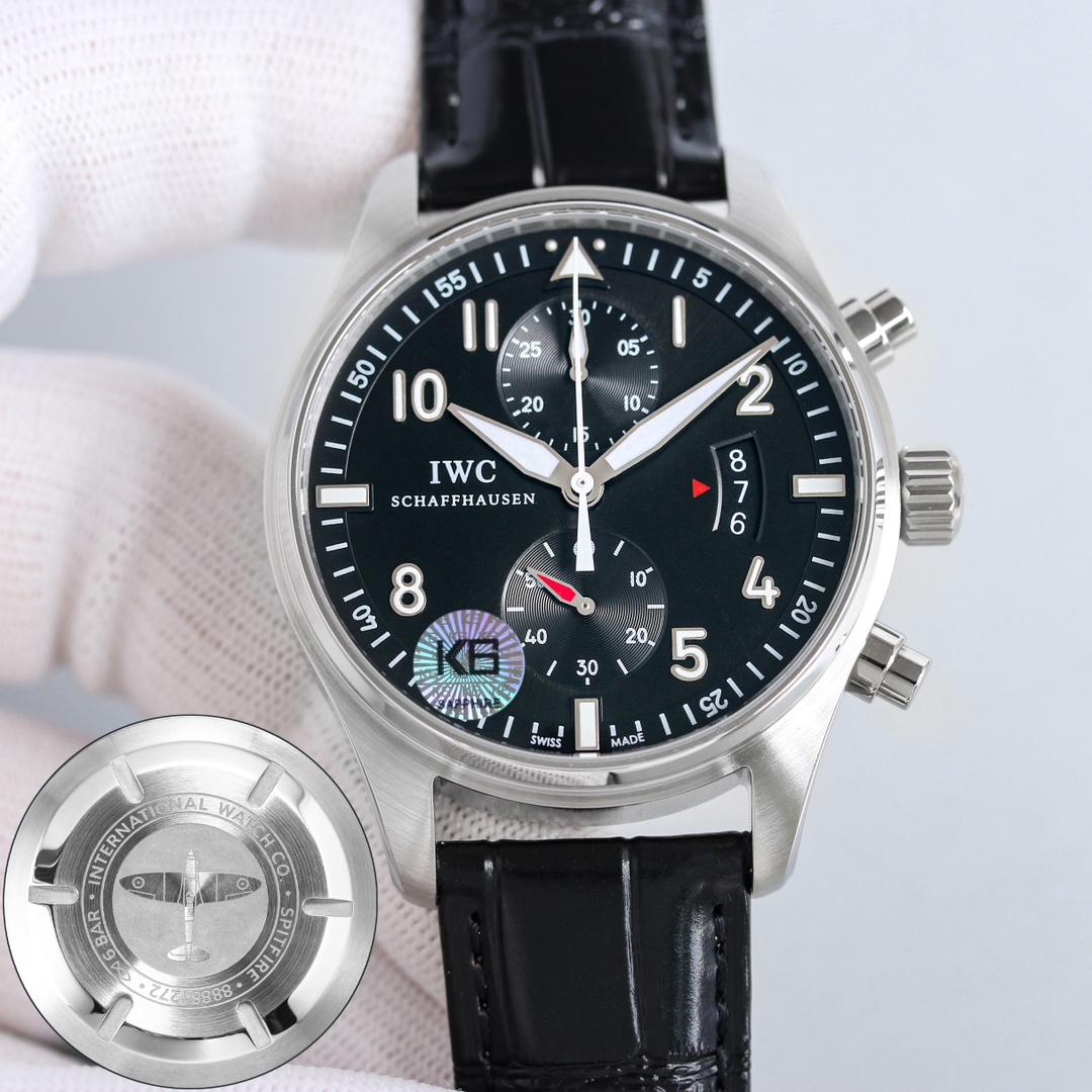 アイダブリューシー［IWC］シャフハウゼン パイロットウォッチ クロノグラフ スピットファイア クロノグラフ腕時計40MM
