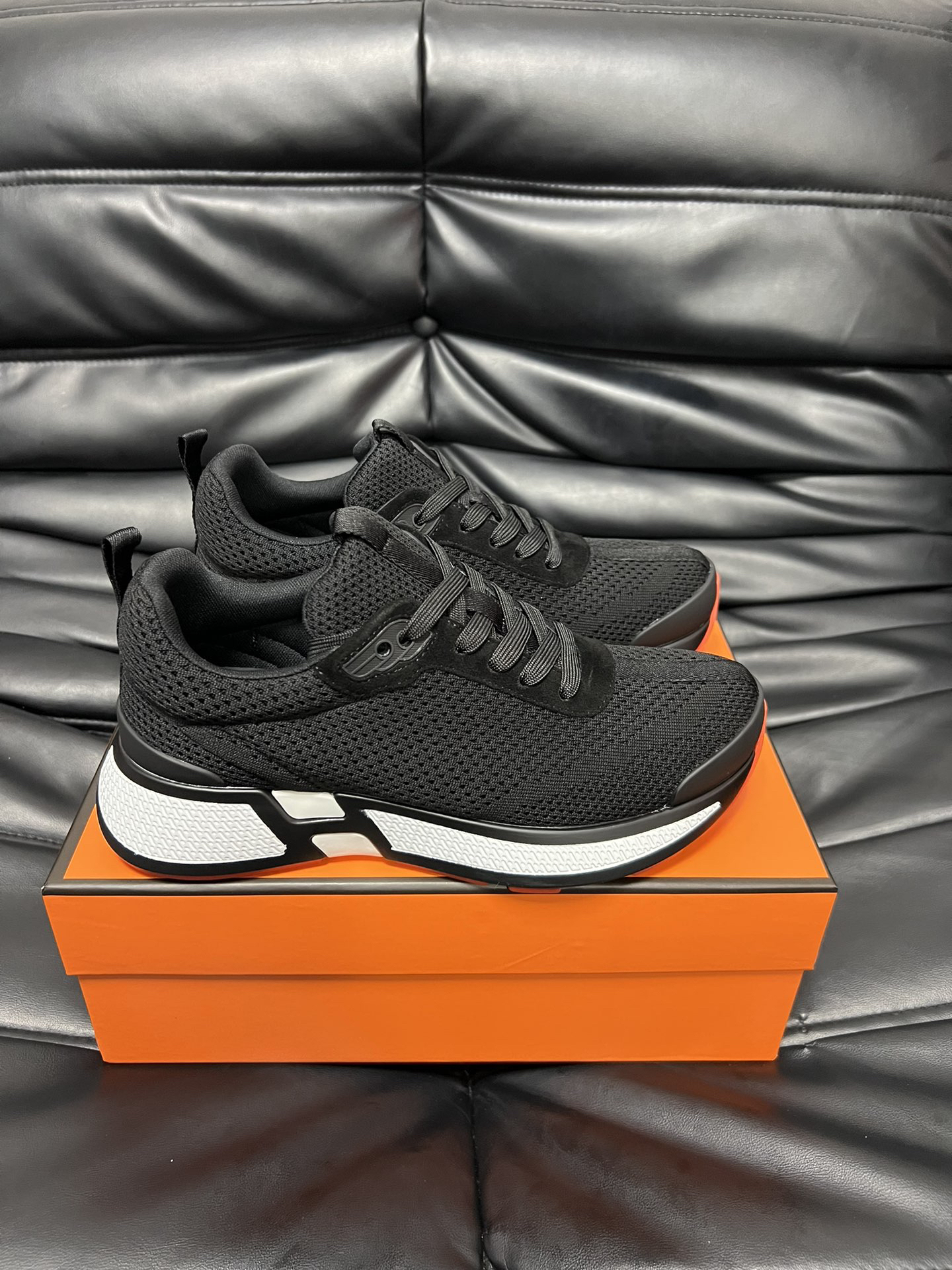 エルメス［Hermès］メンズ テックニット モダンスニーカー