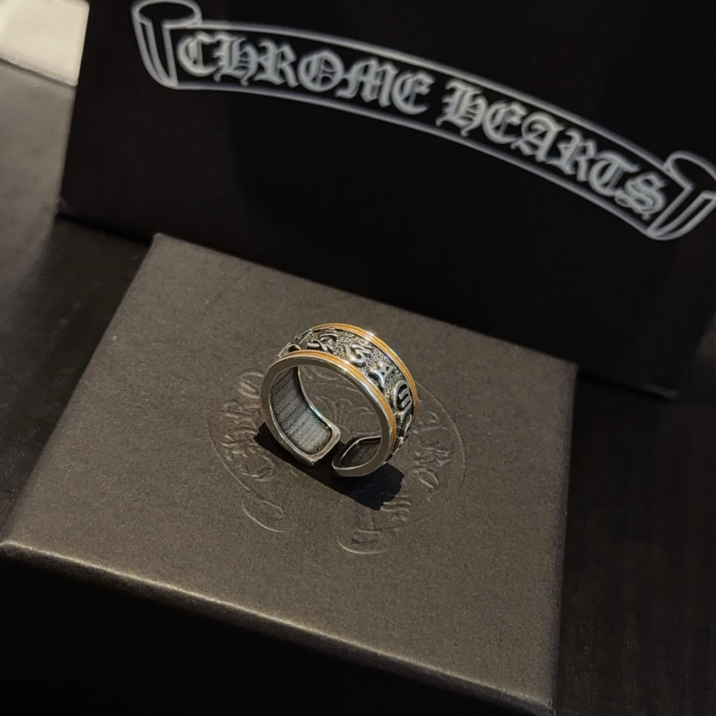 クロムハーツ「Chrome Hearts」クラシックヴィンテージ＆モダンリング - サイズ調整可能