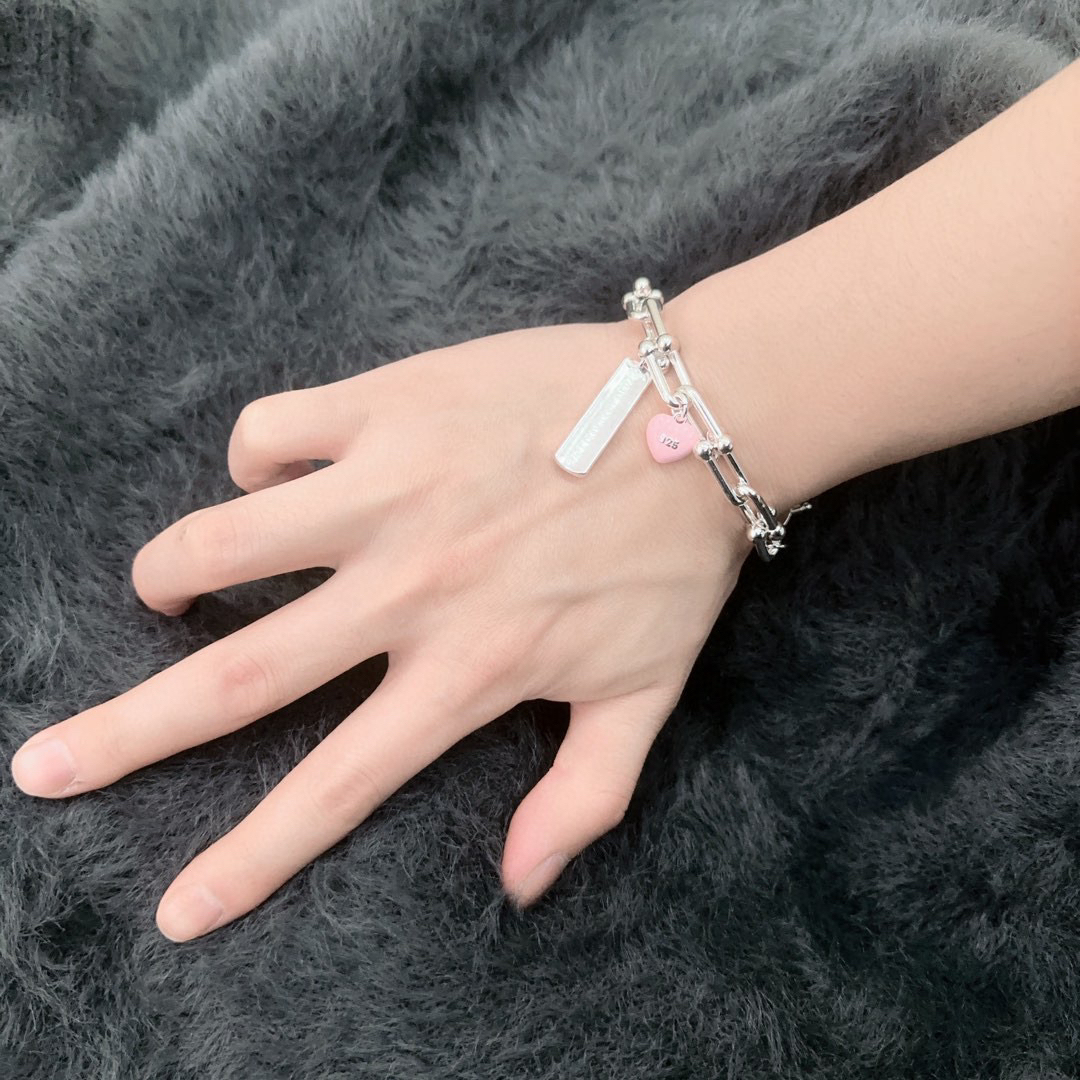 ティファニー「Tiffany & Co.」ポリッシュドシルバーリンク ブレスレット