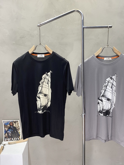 エルメス「Hermès」2025 メンズ カジュアルTシャツ