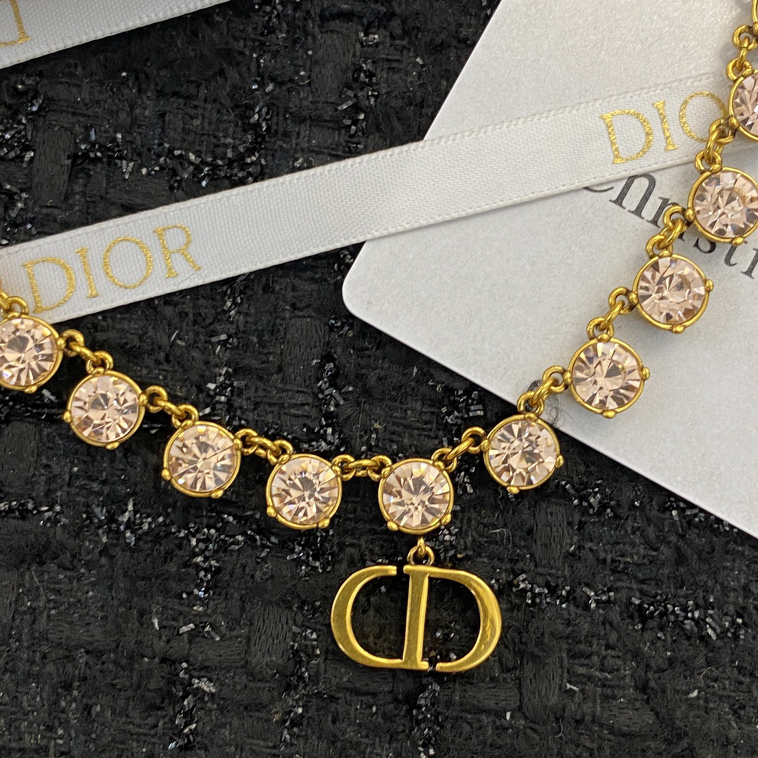 ディオール「Dior」ROSE DIOR PRÉ CATELAN ピンクダイヤモンドネックレス42CM