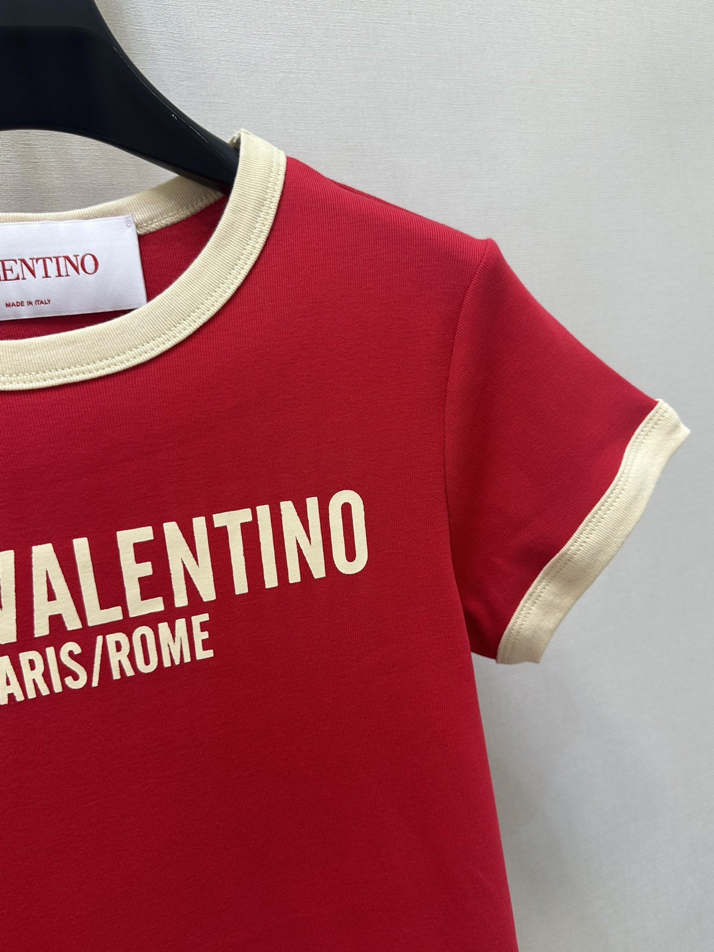 ヴァレンティノ「Valentino」2025新品トップスラウンドネックプリントアルファベットTeeカスタム半袖