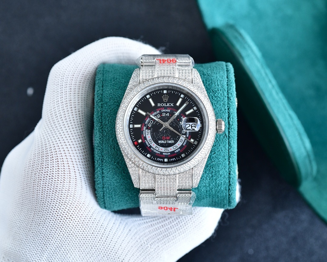 ロレックス「Rolex」‌ デイトナ 126589TBR フルダイヤモンド クロノグラフ腕時計40mm