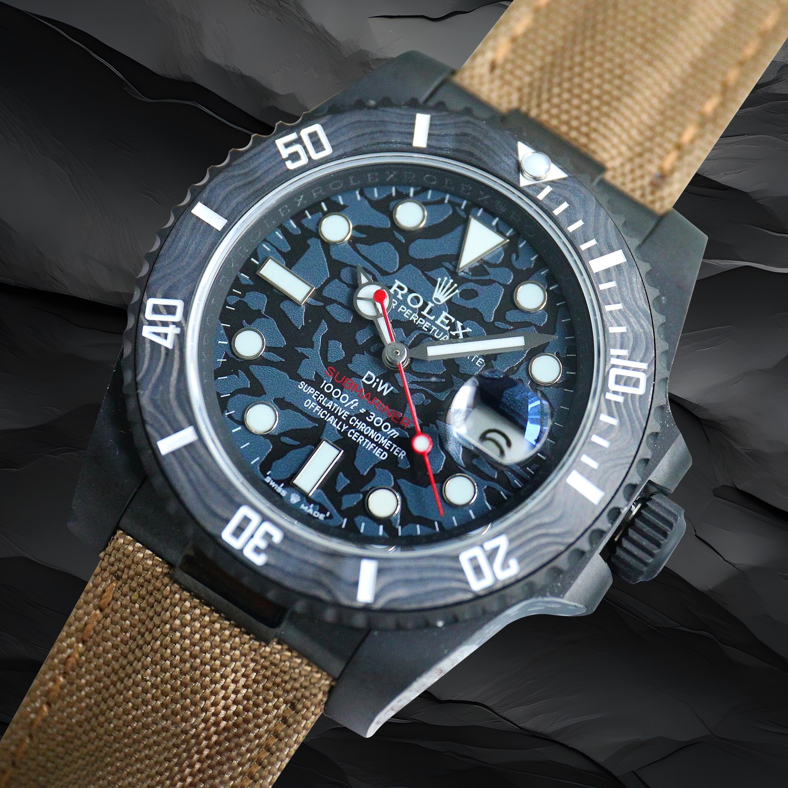 ロレックス「Rolex」‌ ROLEX DIW サブマリーナー PARAKEET カスタムモデル 腕時計40mm