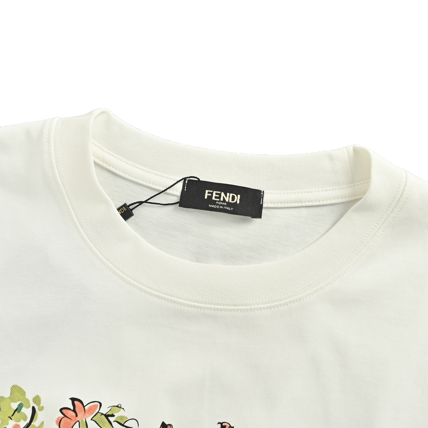 フェンディ「Fendi」 2025SS フラワー&レターロゴ プリント ショートスリーブTシャツ