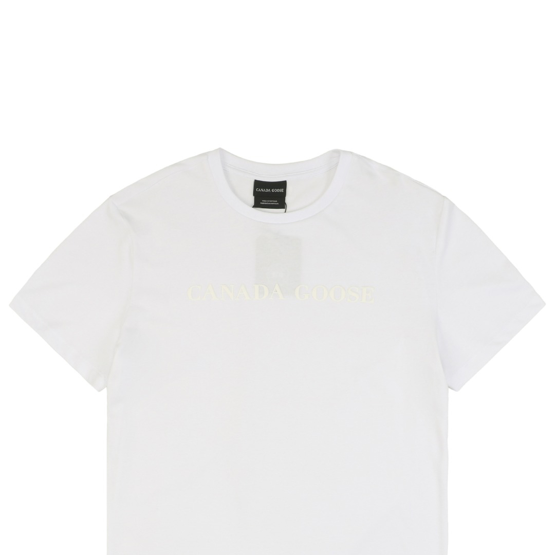 カナダグース「Canada Goose」25SS グースロゴ レター プリント ショートスリーブTシャツ