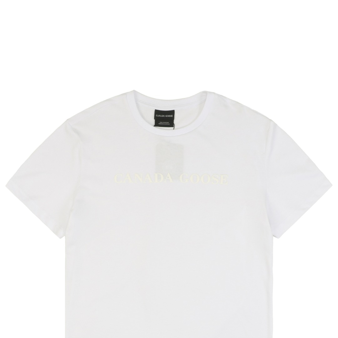カナダグース「Canada Goose」25SS グースロゴ レター プリント ショートスリーブTシャツ