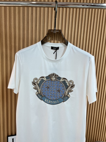ヴェルサーチ「Versace」メドゥーサ1978 スワロフスキー刺繍Tシャツ