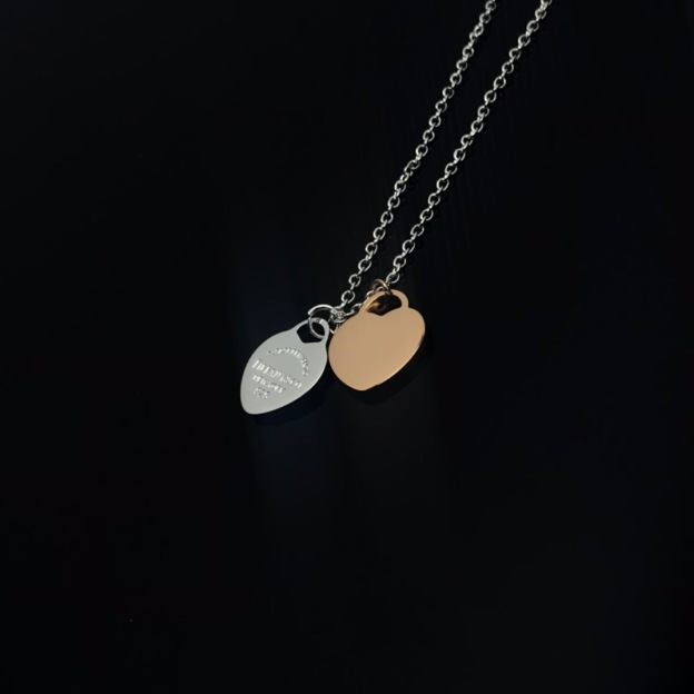 ティファニー「Tiffany & Co.」Return to Tiffany™ ダブルハートタグ ネックレス40.6CM