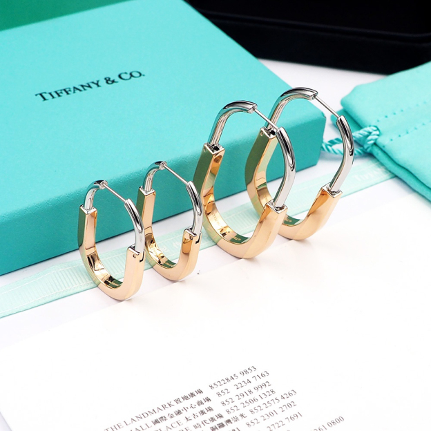 ティファニー「Tiffany & Co.」Lock シリーズ ハングロックデザインイヤリング