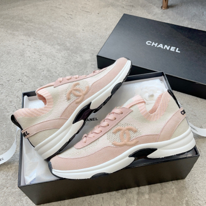 シャネル「Chanel」23B メッシュスニーカー レザートリム