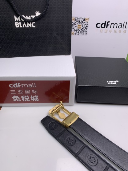 モンブラン「Montblanc」 クラシックコレクション プレミアムエンボスレザー ベルト100cm