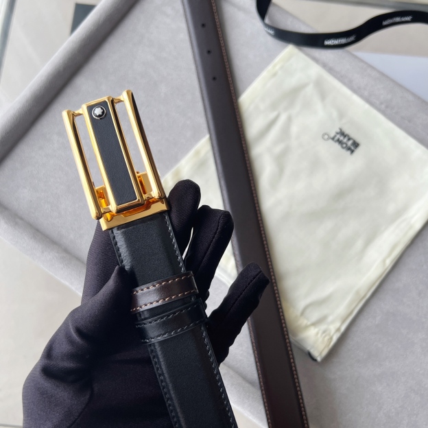 モンブラン「Montblanc」コンテンポラリーコレクション 3リングレーザーカット レザーベルト100cm