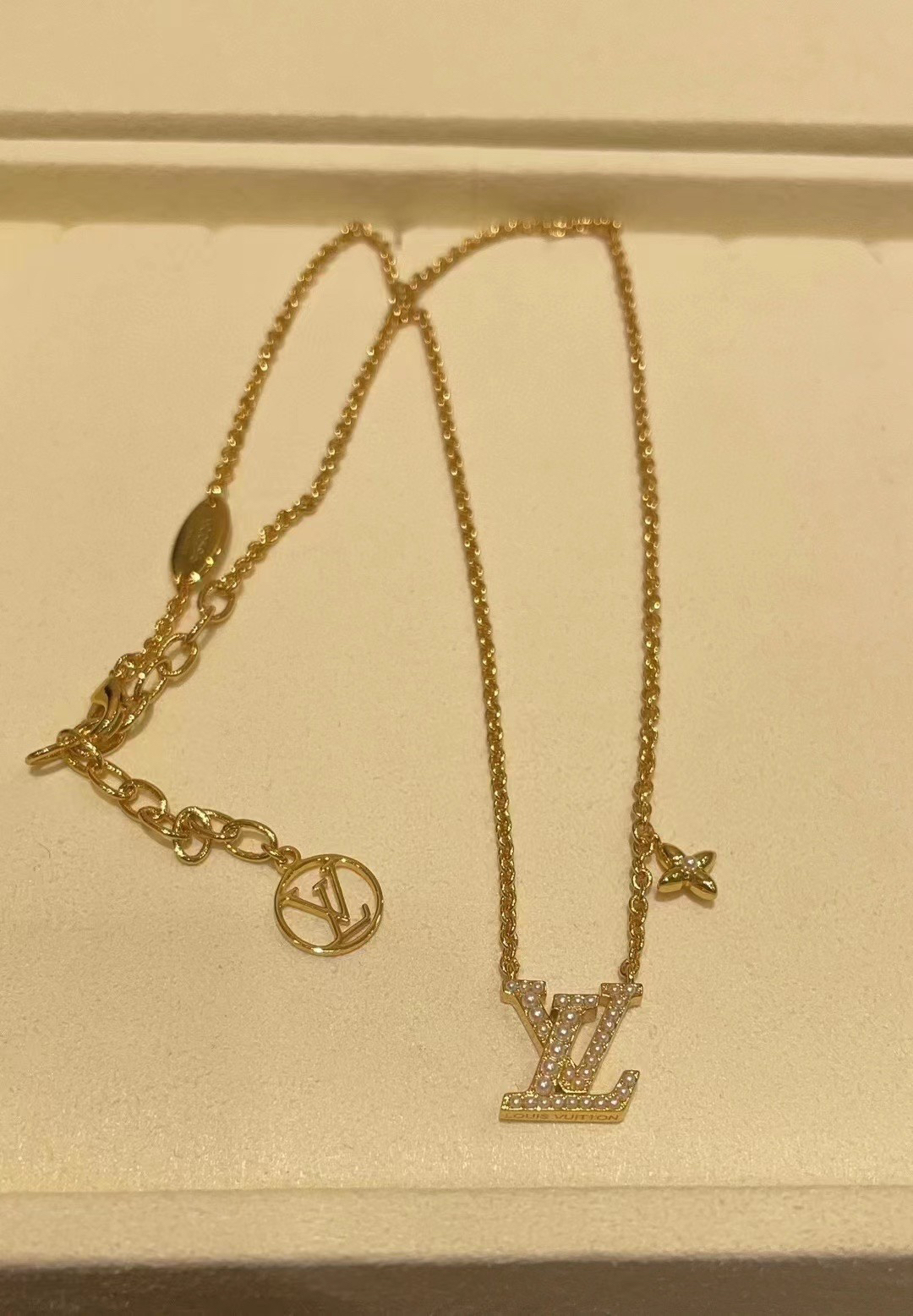 ルイ・ヴィトン「Louis Vuitton」 ICONIC ARLS ミラノティチェーンネックレス38~42CM