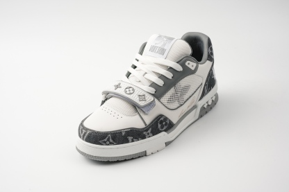 「コラボモデル」Louis Vuitton x Trainerマジックテープデビッドローカット スニーカー