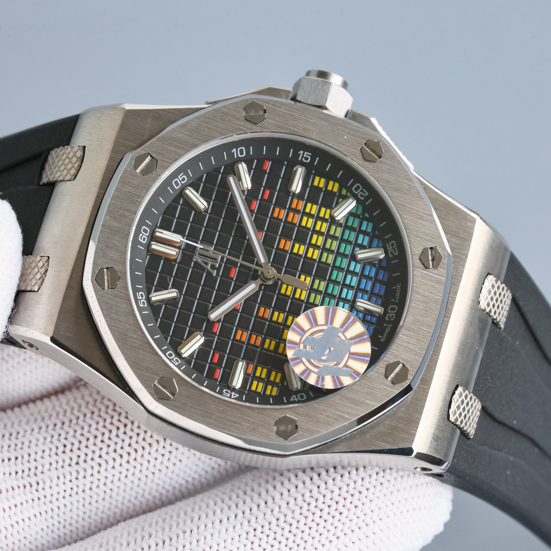 オーデマ・ピゲ「Audemars Piguet」ロイヤル オーク オフショア 15600 ミュージック スペシャルエディション クロノグラフ 腕時計43mm