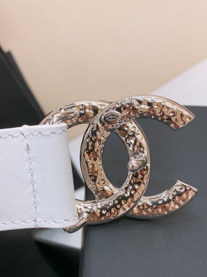 シャネル「Chanel」ダブルC レザーベルト ベルト100CM