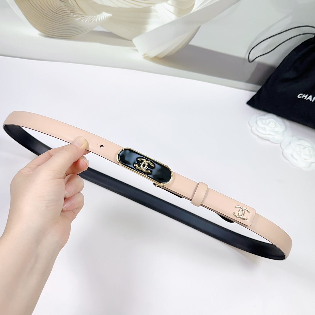 シャネル「Chanel」ダブルC レザーベルト ベルト100CM