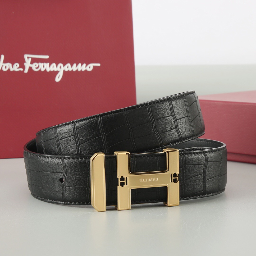 エルメス「Hermès」プレミアムスチールバックル ベルト100cm