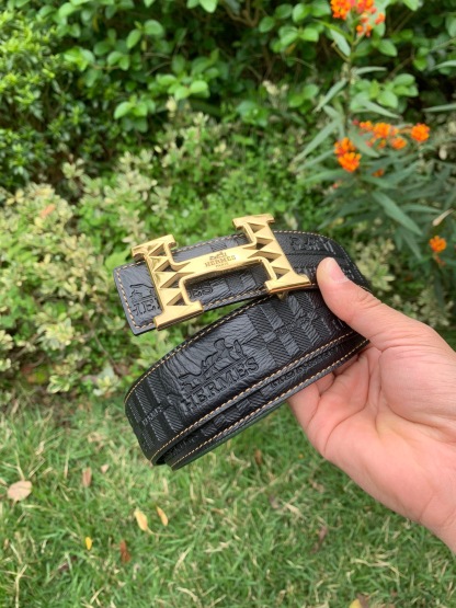 エルメス「Hermès」Jumbo Belt Buckle & ダブルフェイスレザーベルト100cm