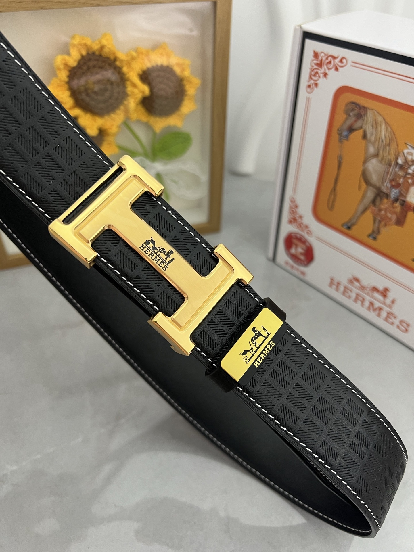 [Copy]エルメス「Hermès」Jumbo Belt Buckle & ダブルフェイスレザーベルト100cm