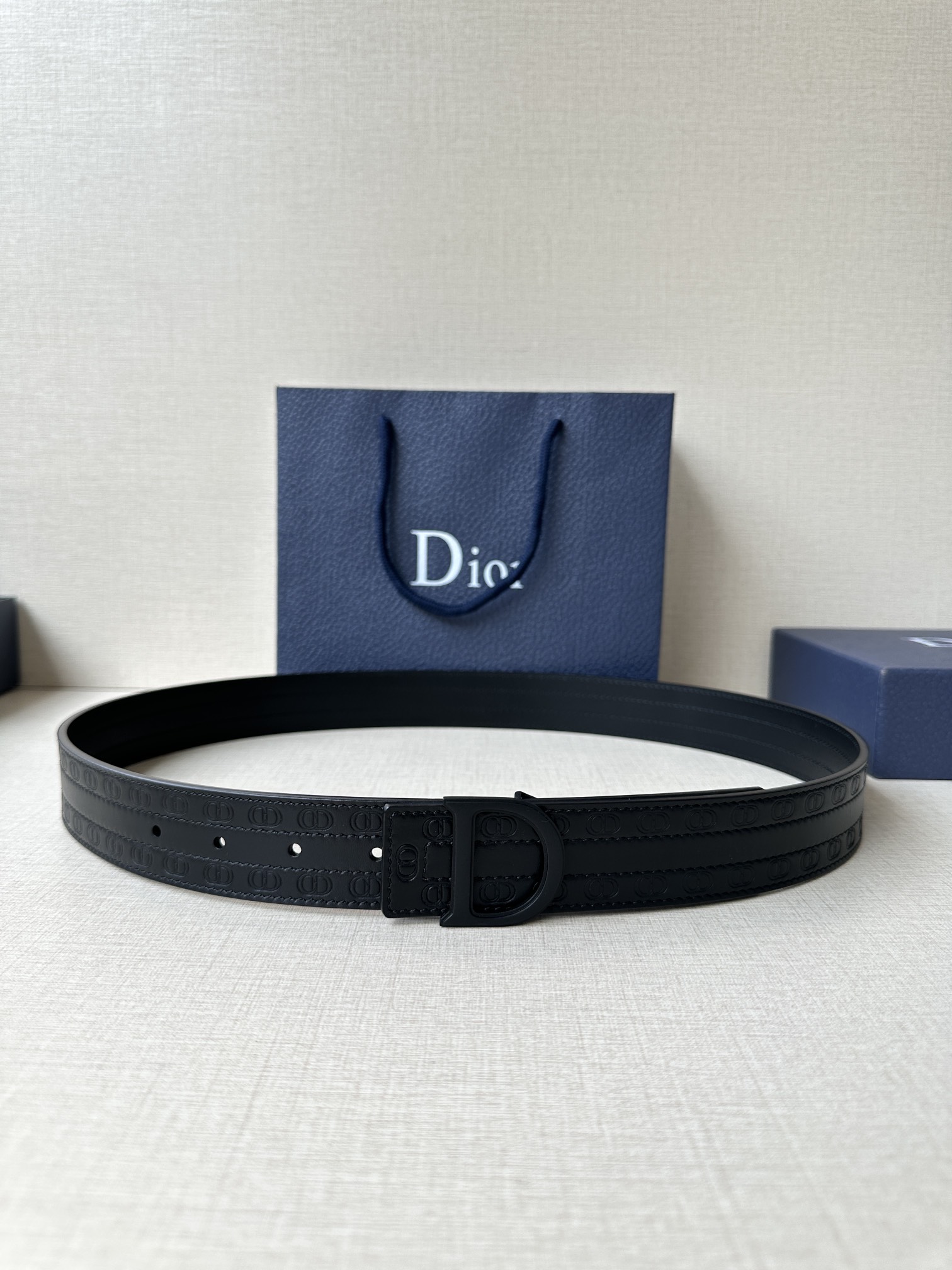 ディオール「Dior」Montaigne 3.5cm ダブルフェイスレザーベルト100CM