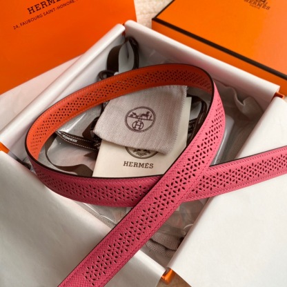 エルメス「Hermès」Jumbo Belt Buckle & ダブルフェイスレザーベルト100cm