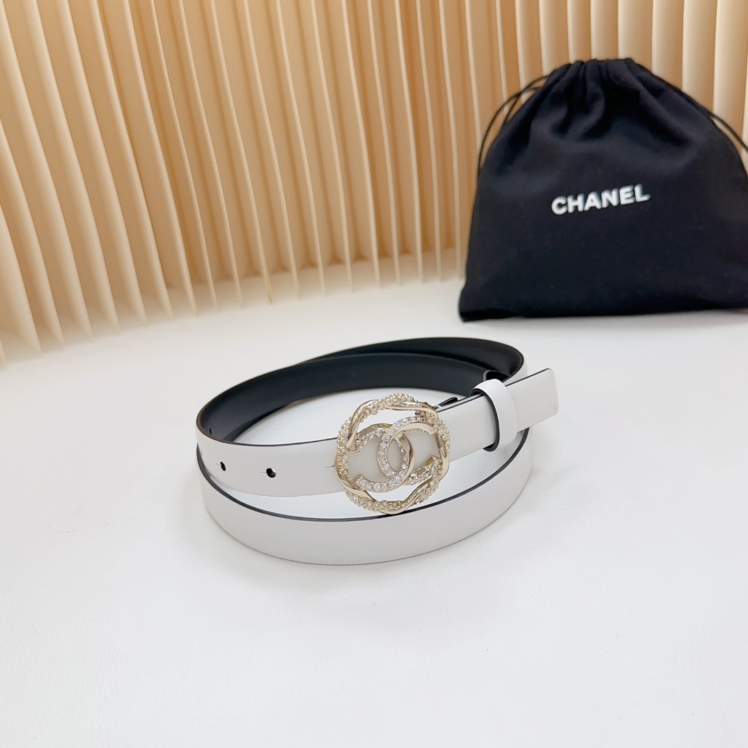 シャネル「Chanel」ダブルC ダイヤモンドリング ベルト ベルト100CM