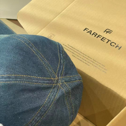 プラダ「Prada」  Denim Gradient Wash Baseball Cap