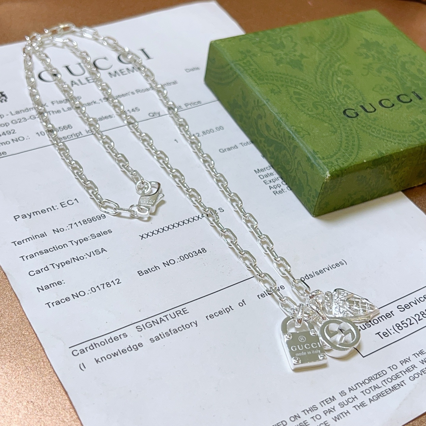 グッチ「Gucci」Anger Forest シルバーチェーンネックレス