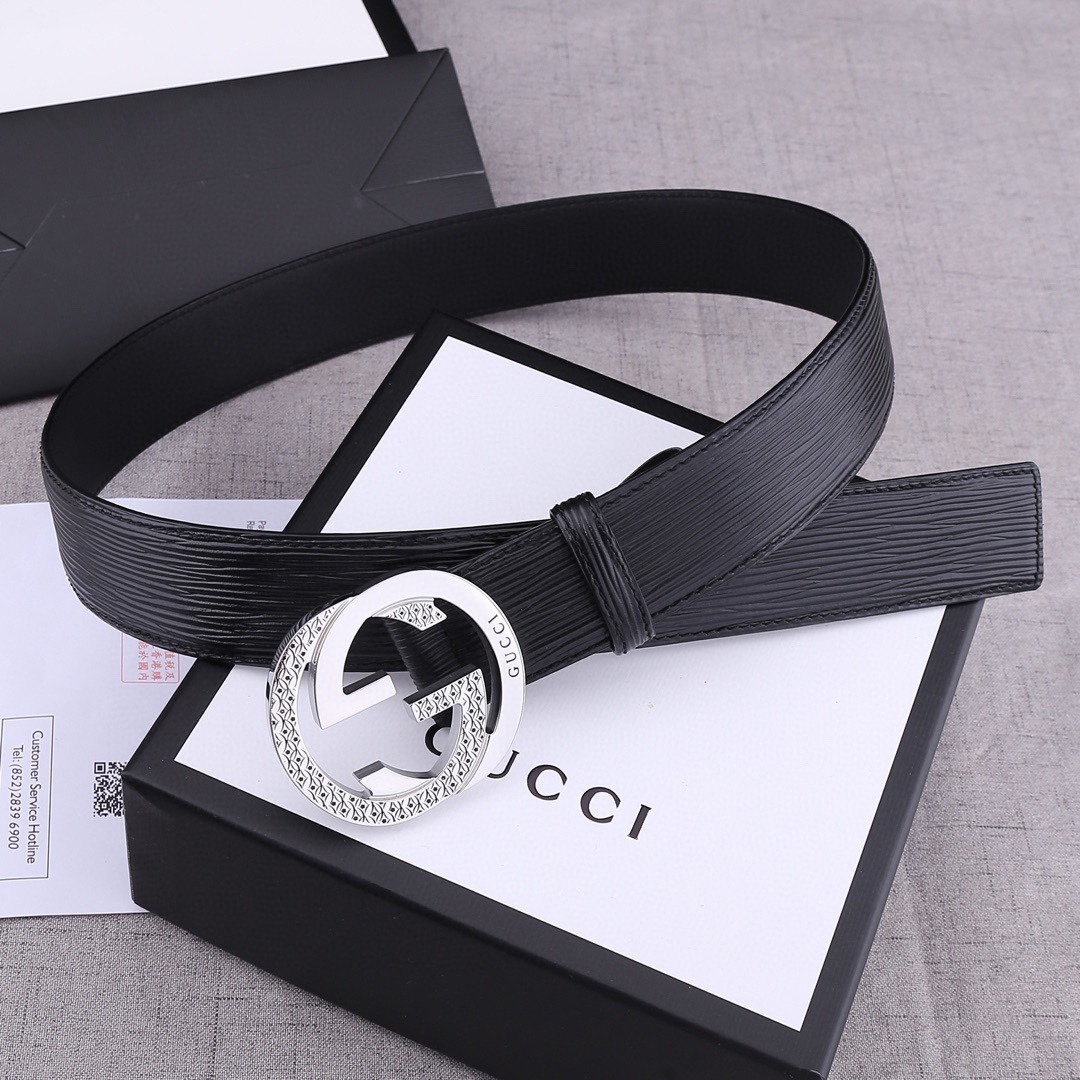 グッチ「Gucci」ウェーブレザー GGロゴ ベルト100CM