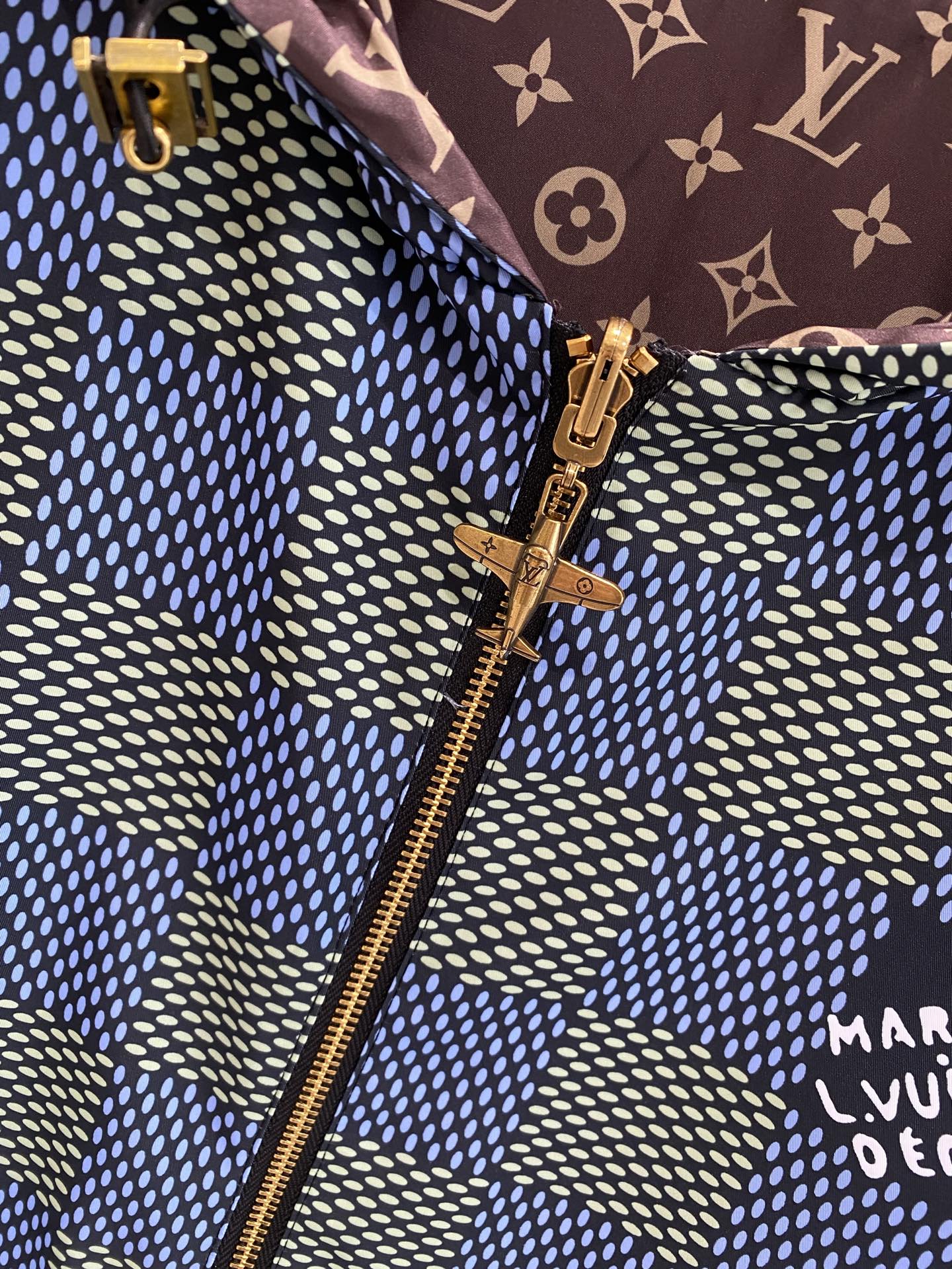 ルイ・ヴィトン「Louis Vuitton」ダブルフェイス チェック フード ジャケット