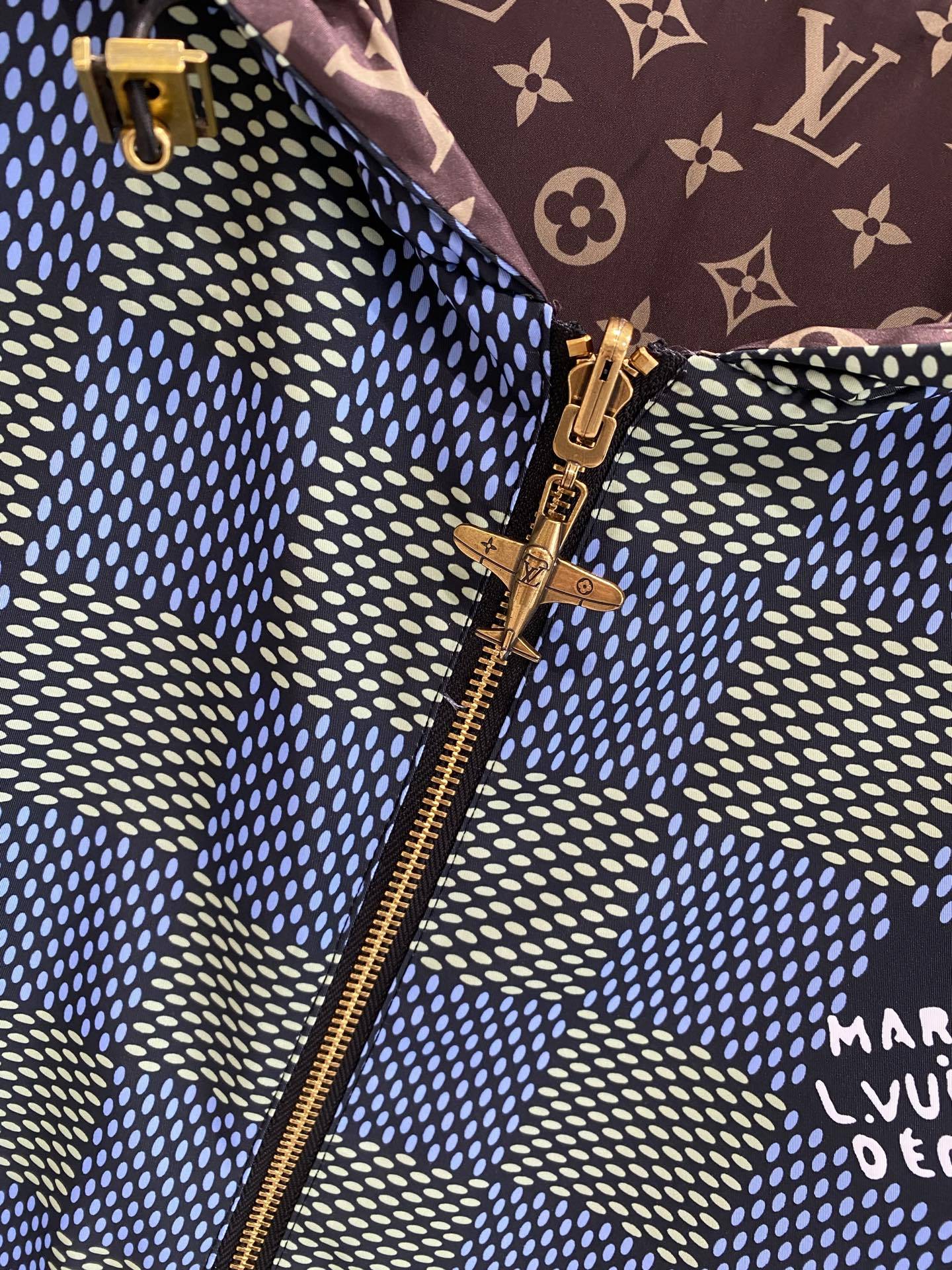 ルイ・ヴィトン「Louis Vuitton」ダブルフェイス チェック フード ジャケット