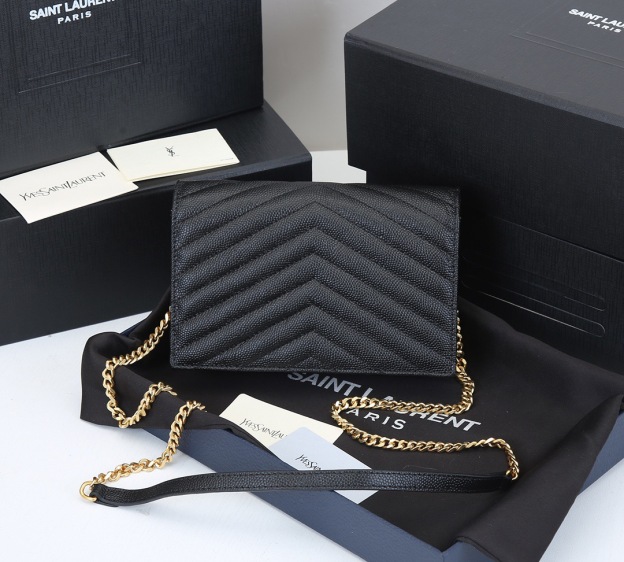 サンローラン「Saint Laurent」なし☆YSL モノグラム エンベロープ チェーンウォレット
