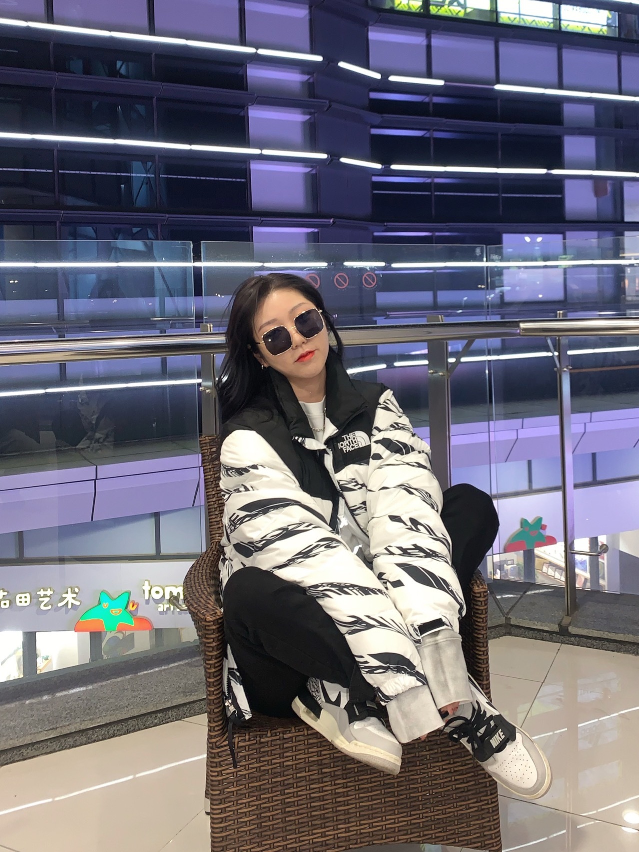 ザ・ノースフェイス「The North Face」ゼブラプリント ダウンジャケット