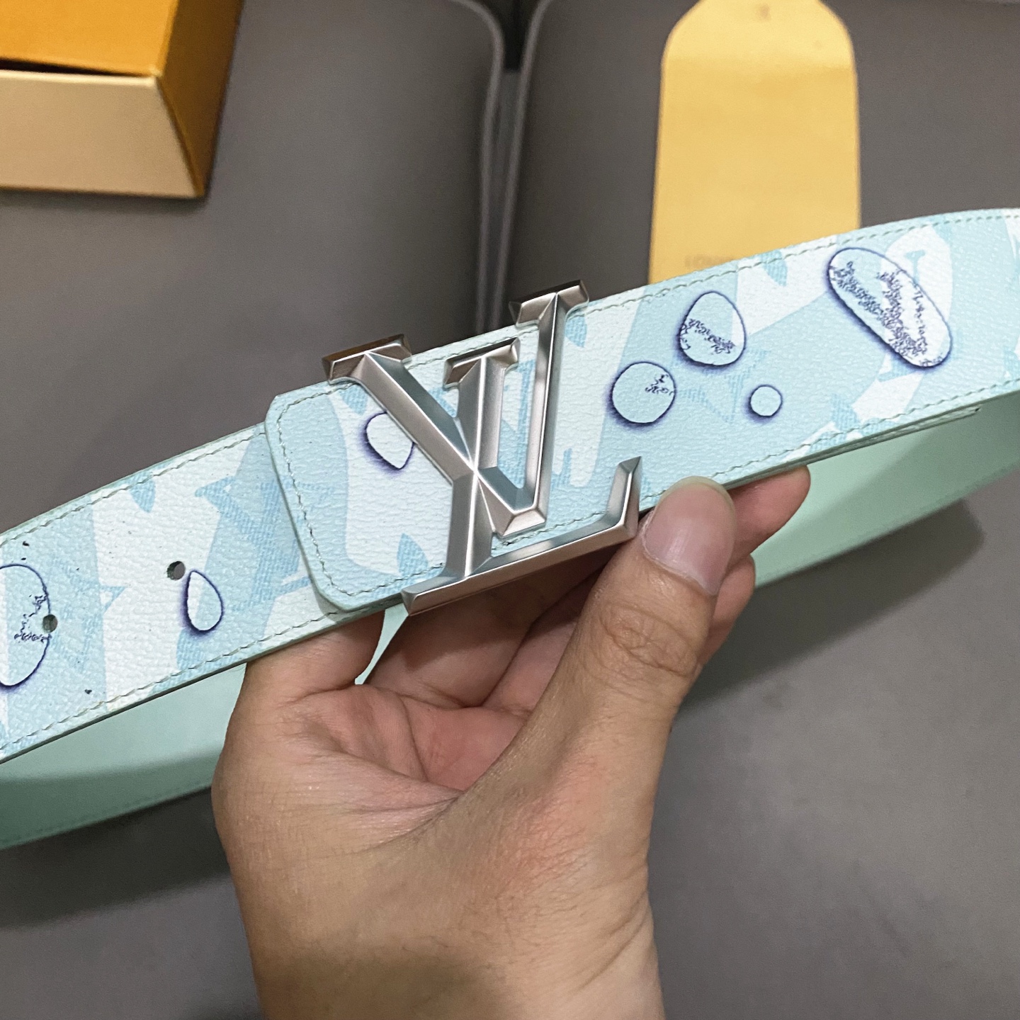 ルイ・ヴィトン「Louis Vuitton」モノグラム キャンバス＆レザー ベルト100CM