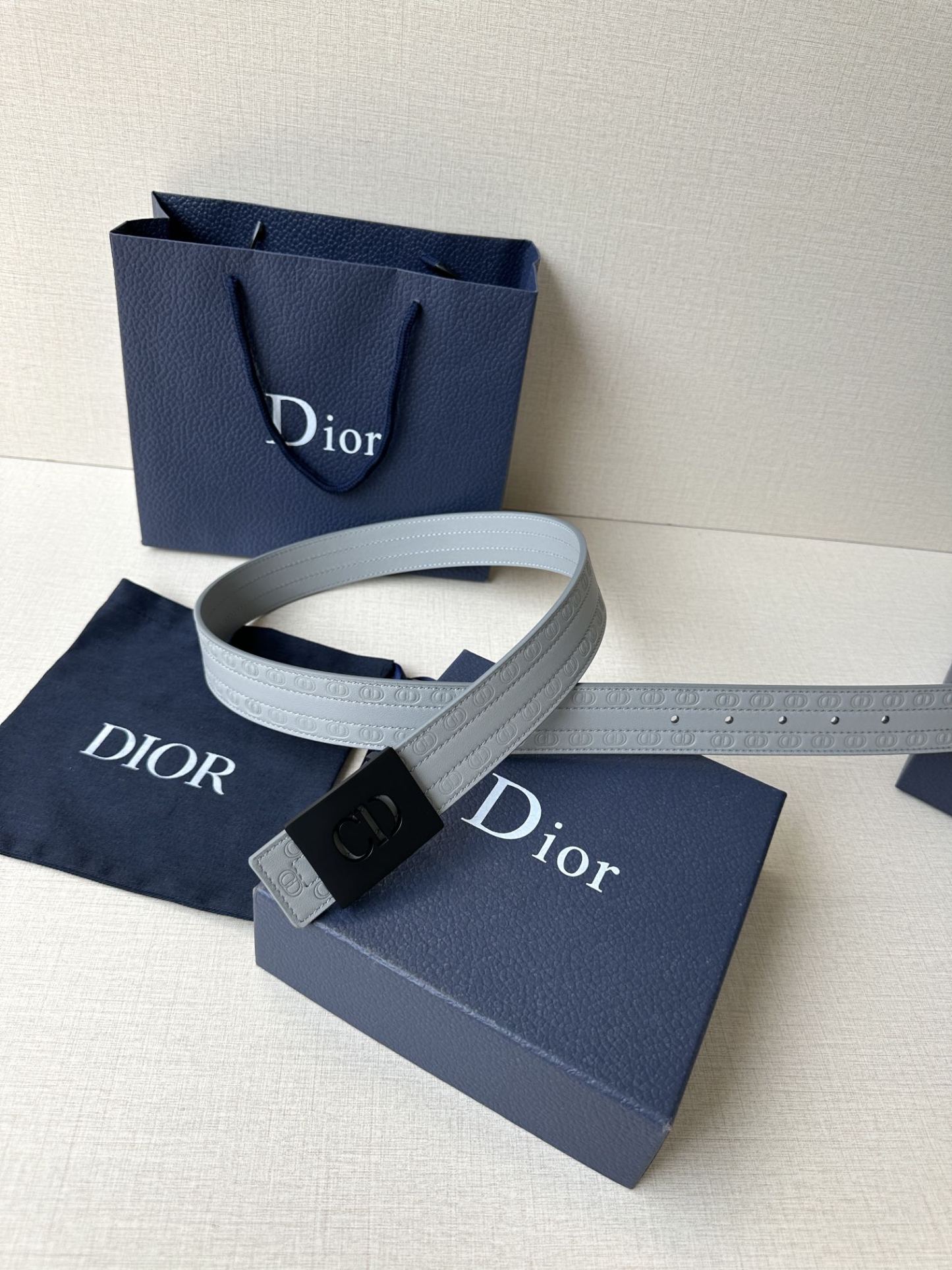 ディオール「Dior」CD Icon リバーシブル レザー ベルト100CM