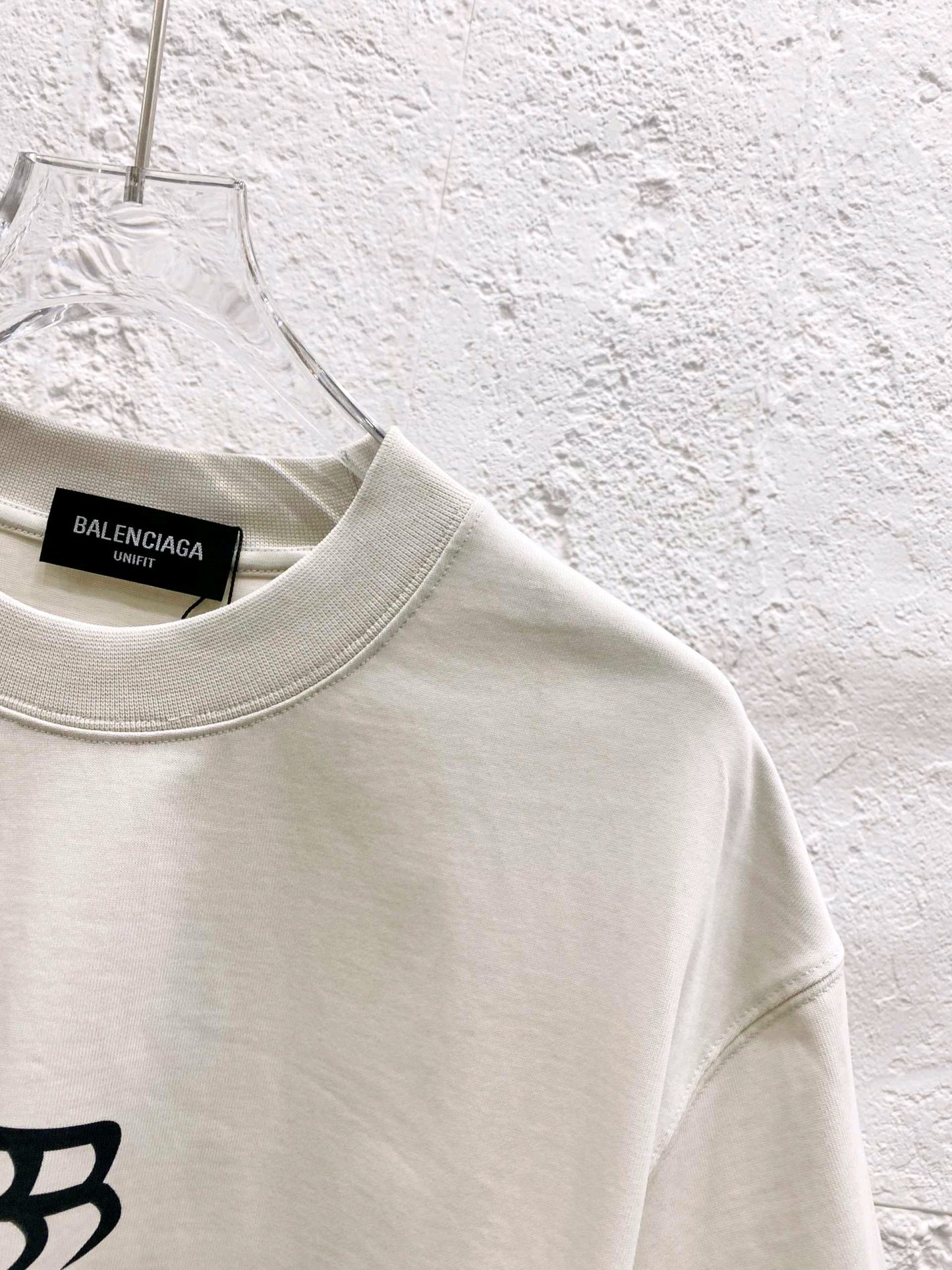 バレンシアガ「Balenciaga」ハイネックプレミアムコットン半袖Tシャツ