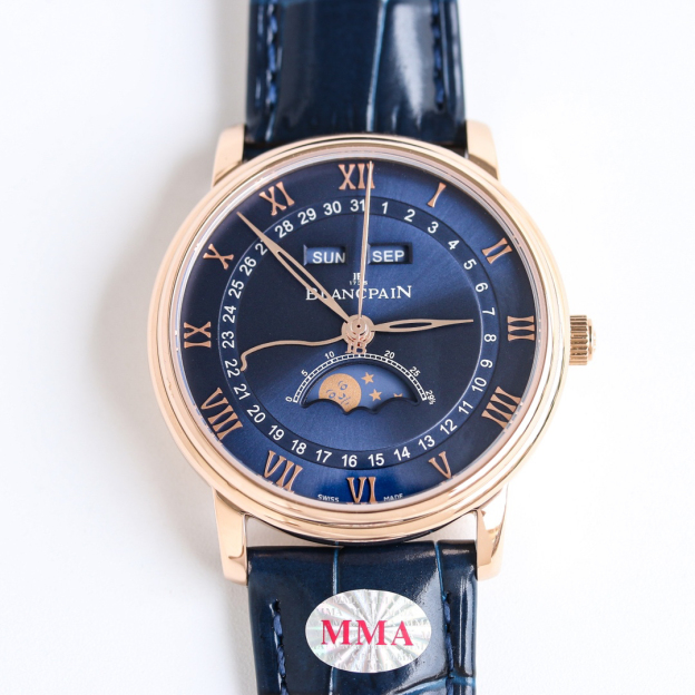 ブランパン「Blancpain」ヴィルレ クラシック 6654 月相表示 腕時計42MM