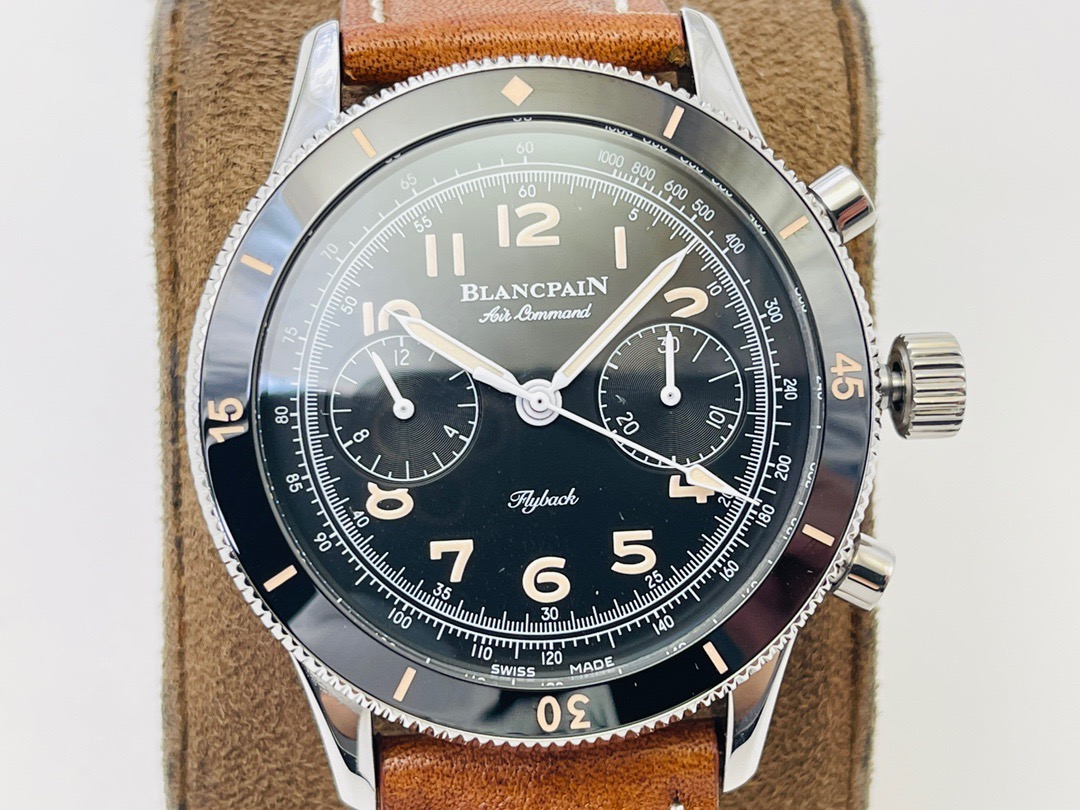 ブランパン「Blancpain」エアーコマンド クロノグラフ自動巻きフライバック パイロットウォッチ42.5mm