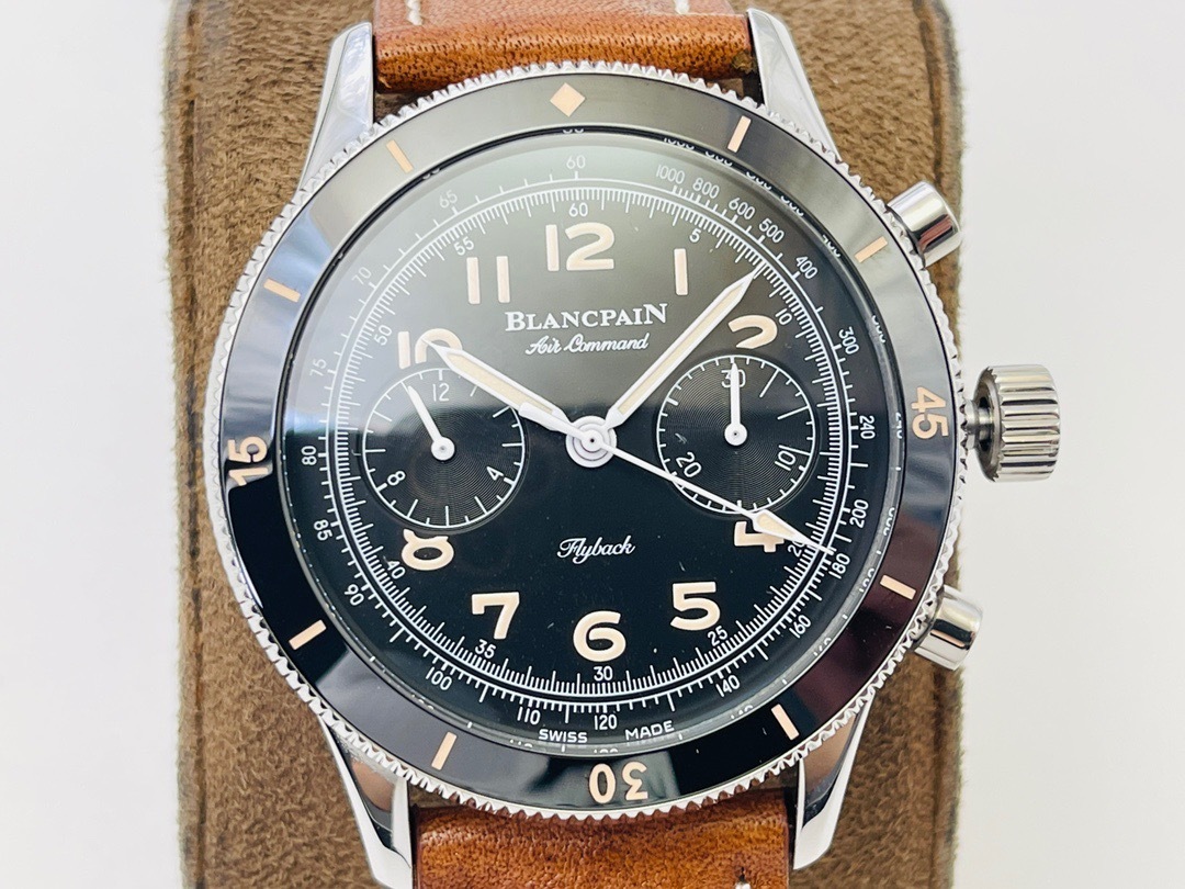 ブランパン「Blancpain」エアーコマンド クロノグラフ自動巻きフライバック パイロットウォッチ42.5mm