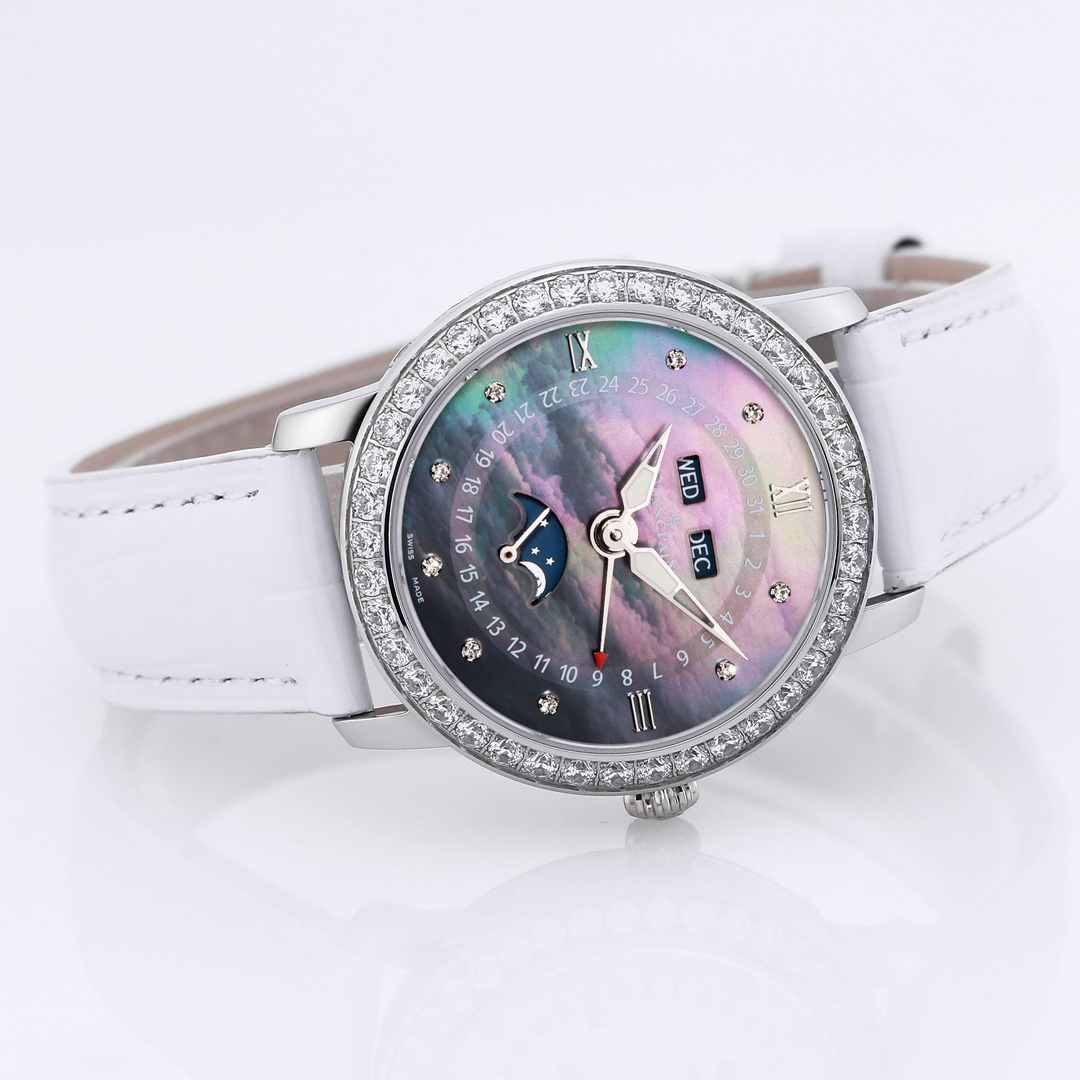 ブランパン「Blancpain」 ヴィルレ レディース ムーンフェイズ＆コンプリートカレンダー自動巻き腕時計35mm