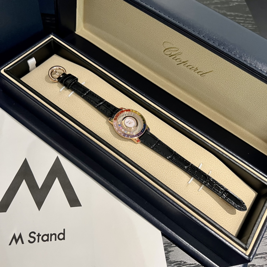 ショパール「Chopard」ハッピーダイヤモンド レインボーレディース ジュエリーウォッチ36mm