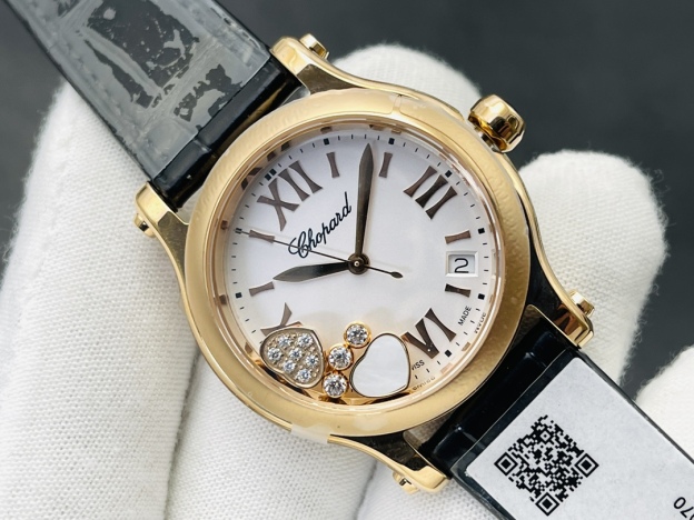ショパール「Chopard」ハッピーダイヤモンド ハートレディース クォーツウォッチ36mm