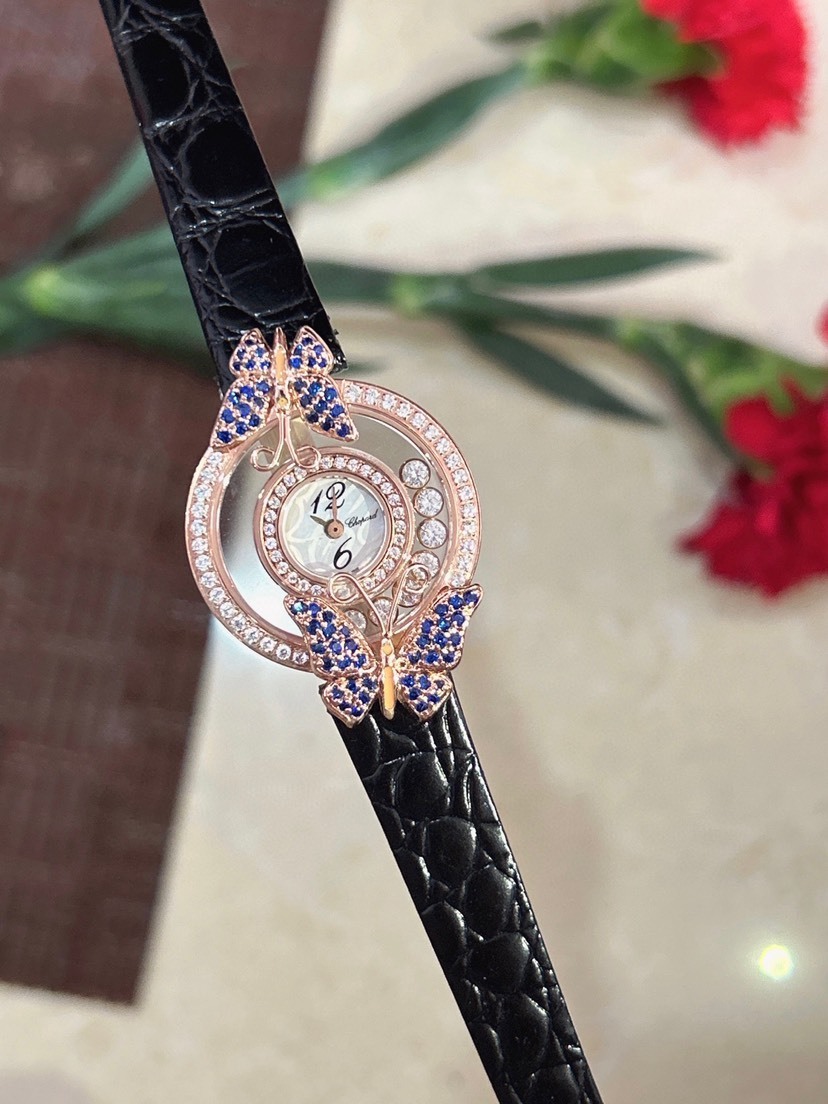 ショパール「Chopard」ハッピーダイヤモンドレディース クォーツウォッチ28mm