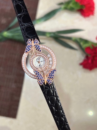 ショパール「Chopard」ハッピーダイヤモンドレディース クォーツウォッチ28mm